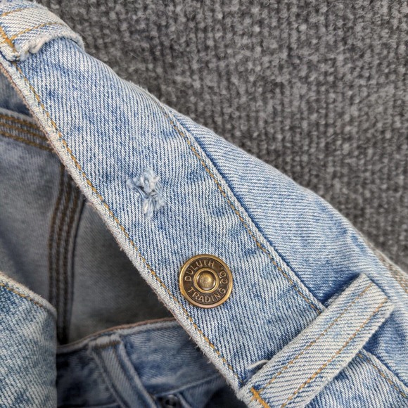 Duluth Trading Men's Straight Leg Jeans Blue 42x30 5-Pocket Stone Wash Cotton - Picture 10 of 14